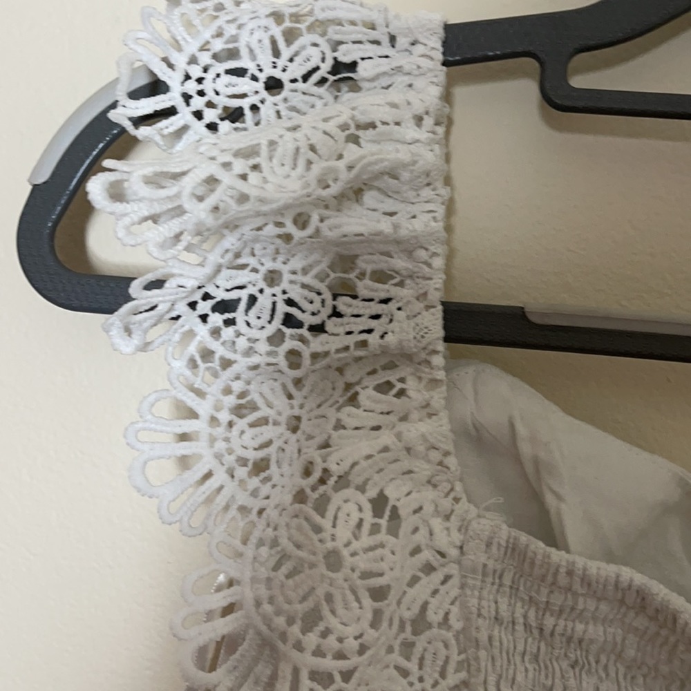 Here comes the sun white ruffle crop top - Picture 4 of 5